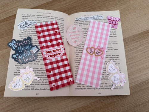 Currently Escaping Reality Cross Stitch Holographic Bookish Sticker