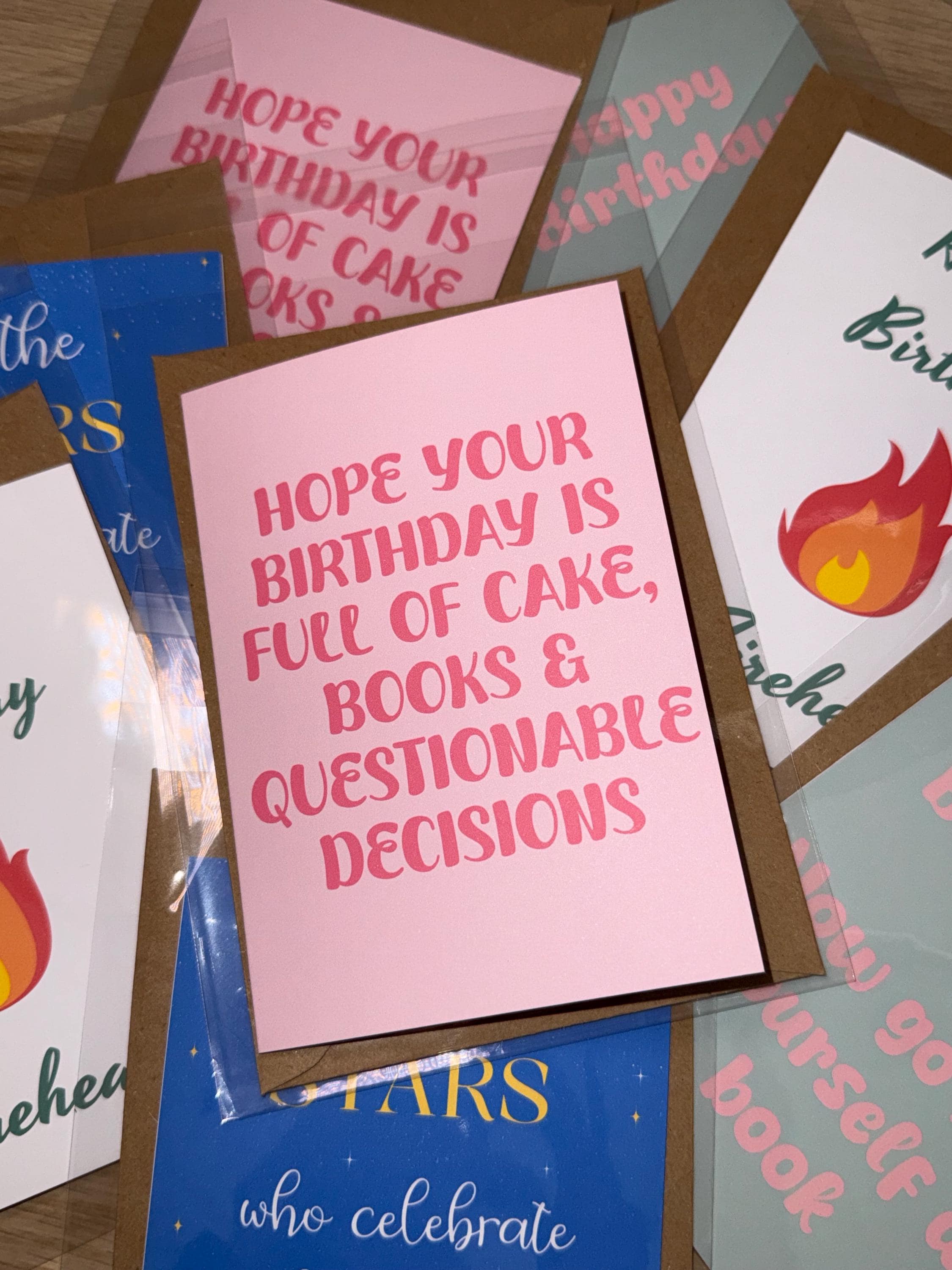 Cake Books & Questionable Decisions | Funny Reader Card
